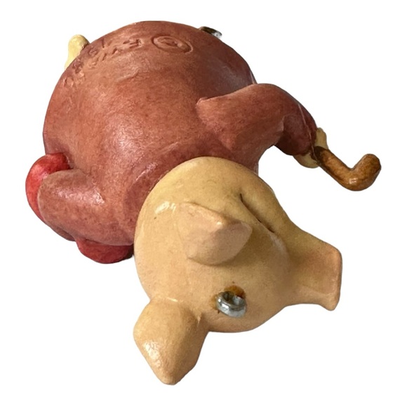 Vintage 1980 Italian Carved Anri Beatrix Potter Pigling Bland Ornament - Picture 11 of 14